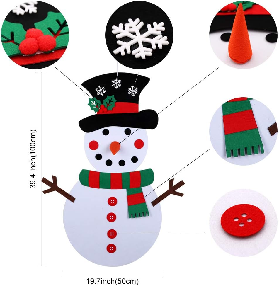 DIY Felt Christmas Snowman